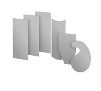 Kueohse Juego de 6 Raspadores de Tarjetas Multiforma para Carpintería: 3 Rectangulares, 1 Biselado, 1 Curvo y 1 Raspador de Madera de Cuello de Cisne.