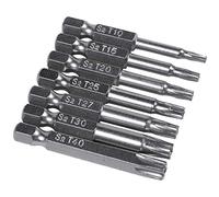Kueohse Juego De 7 Pieza Destornillador Broca Estrella Destornillador Broca Taladro Caña Hexagonal Magnética De 1/4Pulg Herramientas Manuales Agujero De Taladro De Estrella De Cinco Puntas