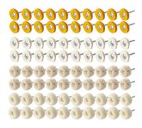 Kueohse Juego de 80 Ruedas de Pulido de Tela de AlgodóN de Cachemira de 1 Pulgada para Herramientas Rotativas, Rueda de Pulido PequeñA con VáStago de 3 mm y 1/8 de Pulgada