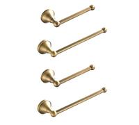 Kueohse Juego de Accesorios del Cuarto de BañO de 4 Piezas: Toallero y Soporte para Papel HigiéNico Soporte de Pared de LatóN Envejecido, Bronce Cepillado