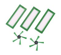 Kueohse Juego de Accesorios para Robots Aspiradores de Kobold VR200 y VR300-3 X Filtros HEPA y 2 X Cepillos Laterales