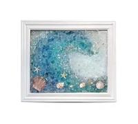 Kueohse Juego de arte de cristal marino para adultos, de fotos fácil de usar, kit de arte y manualidades de mosaico hecho a mano, B