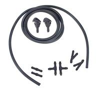 Kueohse Juego de Boquillas de Lavado de Parabrisas de Orificio Dual Ajustable Manguera de Fluido de 2 Metros con Conector de 6 Piezas para 76810-S10-A02