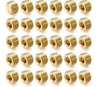 Kueohse Juego de Conectores Macho NPT de 1/4" para Tuberías, con Rosca Hexagonal Interna, Tapones Avellanados Hexagonales para de Extremos.