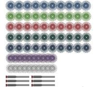 Kueohse Juego de Discos de Cerdas Radiales de 76 Piezas, Cepillo Abrasivo de 1/8 Pulgadas, Rueda de Pulido de Detalles de 3/2,35 mm para Accesorios de Herramientas Rotativas