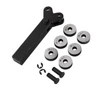 Kueohse Juego de Herramientas de Moleteado de Torno de Metal de Rueda Doble de Alta Resistencia de 7 Piezas, con Rueda de Moleteado Recto de Paso de 0,5 Mm/1,0 Mm/2,0 Mm