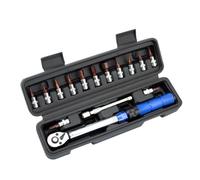 Kueohse Juego de Herramientas de Reparación de Bicicletas con Llave Dinamométrica Ajustable de 1/4 Pulg. y 2-24 NM, Juego de Herramientas Manuales para Reparación de Bicicletas