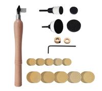 Kueohse Juego de Lijadora de Cuenco, 50 Unidades, Discos de Papel de Lija, Herramienta de Lijado de Cuenco con para Torno de Carpintería, Pulido y Lijado de Madera