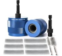 Kueohse Juego de Limpiador de Tuberías de Cobre de 1/2" y 3/4" para Taladro, con Vástago Hexagonal de 1/4", Herramientas de Plomería para Eliminar Óxido y Manchas.