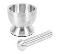 Kueohse Juego de Mortero de Acero Inoxidable, Molinillo de de, Molinillo de Hierbas de Farmacia, Molinillo de Cocina