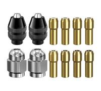 Kueohse Juego de Portabrocas para, 12 Piezas, 1/32 Pulgada A 1/8 Pulgada, Reemplazo 4486, Vástago de Portabrocas Sin Llave, Herramienta Rotativa