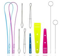 Kueohse Juego de Repuesto de Enhebrador de Cordón, Herramientas de Enhebrador de Tela de Rápido para Costura, Accesorios de Tejido DIY Hechos A Mano