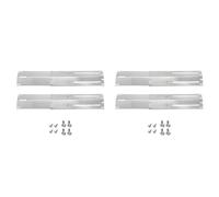 Kueohse Juego de Repuesto de Parrilla de Gas para Barbacoa con Placa Térmica de Acero Inoxidable Ajustable, Kit de Accesorios para Cocinar Al Aire Libre para Cocina, 4 Piezas