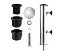 Kueohse Juego de Tubo de Soporte de Montaje en Poste de Sombrilla, Soporte de Base de Sombrilla para Exteriores, de Tubo de InsercióN, para JardíN Exterior, Patio Trasero, BalcóN
