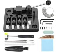 Kueohse Juego Plantillas para Doblar Alambre Metal con Matrices Ajustables, Herramienta para Doblar Anillos con Forma Cuchara Joyería, Resistente para Anillos Bricolaje y Doblado Metales.