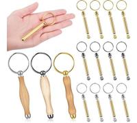 Kueohse Kit de 12 Llaveros para Torneado de Madera, Accesorios de Mandril para Torneado de Madera, para Regalos de Carpintería.