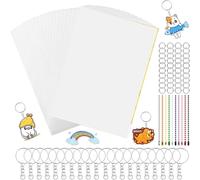 Kueohse Kit de 150 Láminas de Plástico Retráctil, Kit de de Papel Retráctil para Marcar Niños, Adornos o Manualidades de Bricolaje