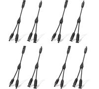 Kueohse Kit de 4 Pares de Conectores Solares de 30 A con Conector en y y Adaptador Fotovoltaico en Paralelo para Panel Solar (M/FF + F/Mm)