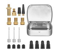 Kueohse Kit de Adaptador Schrader de VáLvula Presta para Bicicleta, Agujas de Bomba de Bola, Adaptador de Bomba de NeumáTico de Bicicleta de LatóN