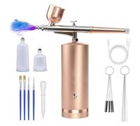 Kueohse Kit de AeróGrafo con Compresor: Pistola de AeróGrafo de Alta PresióN, InaláMbrica, Recargable y Sin Obstrucciones, con Boquilla de 0,3 Mm
