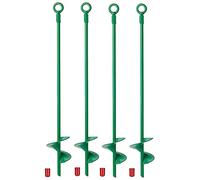 Kueohse Kit de Anclajes de de 18 Pulgadas, de de HéLice, Gancho de Anclaje de Cobertizo Resistente para Tienda de CampañA, Toldos, Juegos de Columpios, 4 Piezas