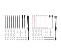 Kueohse Kit de Conectores LED de 2 Pines 2X, Conectores Sin Soldadura, Divisor de Jack DC de 2 Vías para Tira LED 2835 de 8Mm 2 Pines