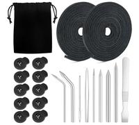 Kueohse Kit de Cordones para Guantes de Béisbol. Kit de Reparación de Cordones para Guantes de Béisbol. Incluye 2 Cordones de, 10 Cierres de Cordones, 9 Cordones para Guantes con Bolsa.