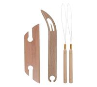 Kueohse Kit de Lanzadera de Tejido de Madera Biselada Profesional, Herramientas para Telar de Punto y Accesorios de Tejido