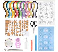 Kueohse Kit de quilling de papel, 45 colores, 900 tiras, papel de arte para manualidades con herramientas para regalo y decoración del hogar