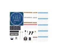 Kueohse Kit de Reloj Digital Electrónico C51 Tablero de Aprendizaje de Microcontrolador DS1302 Módulo de Pantalla LED Giratorio Piezas de Producción de Bricolaje
