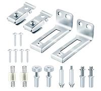 Kueohse Kit de ReparacióN de Herrajes para Puertas Plegables, Herrajes para Puertas de ClóSet para Puertas de 3/8 de Pulgada de Grosor, con Pivotes Superior e Inferior, Rueda GuíA