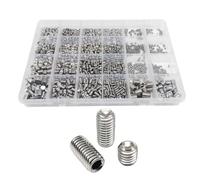 Kueohse Kit de Tornillos Prisioneros de Cabeza Hueca Hexagonal de Acero Inoxidable Negro, Caja de 1500 M2 M2.5 M3 M5 M6 M8 DIN916