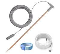 Kueohse Kit de Varilla de Puesta A de Cobre: Cable de Resistente de 12 M y Pulsera para Uso en Interiores y Exteriores.