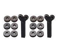 Kueohse Kit Herramientas Moleteado Doble Rueda, 14 Uds., 0,5Mm, 1Mm, 2Mm, Juego Moleteado de Paso Lineal de Rueda, Cortadora de Torno de Acero, Juego de Herramientas de Moleteado de Rueda