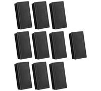 Kueohse Kueohse(R) 10 piezas 25 x 50 mm tapa ciega de plástico rectangular manguito de goma - Negro