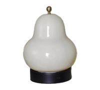 Kueohse Lámpara de Mesa de Cristal en Forma de Adecuada para Mesita de Noche, Dormitorio, Estudio, Sala de Estar, Luz Decorativa, Decoración del Hogar, Color Crema