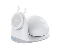 Kueohse Lámpara de Noche Inalámbrica 2 en 1 con Forma de Caracol, 15 W, 3 Modos de Iluminación, Soporte de Escritorio, Lámpara de Mesa LED Recargable.