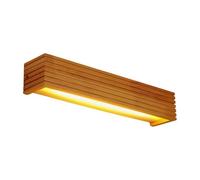 Kueohse Lámpara LED de Madera Maciza, Lámpara de Espejo para Baño, Lámpara de Tocador para Baño, Lámpara de Pared de Madera Original