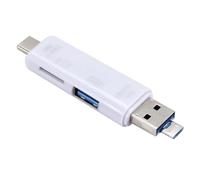 Kueohse Lector de Tarjetas de Memoria Multifunción USB 3.0 Tipo C, USB-C, Micro-USB, SD, TF, para Android, Adaptador OTG Tipo C, Color