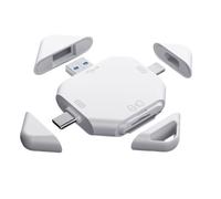 Kueohse Lector de Tarjetas SD para Computadora/Cámara, Lector de Tarjetas SD 5 en 1, Lector de Tarjetas de Memoria, Adaptador de Tarjetas SD para Tarjetas SD y TF.