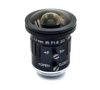 Kueohse Lente CCTV Monofocal con, 2,5 mm, 4K, 8 MP, 2/3 Pulgadas, F1.6, IR, Gran Angular, Iris Automático, 8 Megapíxeles para Cámara 4K