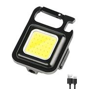 Kueohse Linterna COB, Recargable Brillante de 500 LúMenes, Mini Linterna, 3 Modos de Luz con Abrebotellas para Pescar, Acampar
