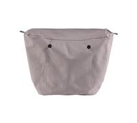 Kueohse Lona SóLida Impermeable Inserto Forro Interior Inserto Bolsillo con Cremallera para Obag o Bag Bolso de Mano Gris