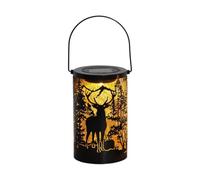 Kueohse Luces Solares de Linterna de Ciervo para Jardín, Adornos Decorativos Impermeables para Exteriores, Lámpara de Mesa para Decoración de Jardín y Patio