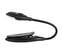 Kueohse Luz de Libro Brillante de Clip flecible Mini Lampara de Lectura de Libro de Viaje LED Luz pequena lampara de Mesa sostendor de Libro pequenos Regalos Ligeros Negro