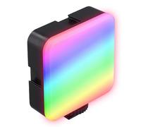 Kueohse Luz de Vídeo LED RGB A Color 3000K-6000K Mini Relleno Tipo C Luz de Zapata para Cámara de Bolsillo
