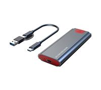 Kueohse M2 SSD Case M.2 una USB 3.1 Gen 2 10Gbps NVMe SSD Gabinete para NVMe PCIE M Key/(B+M) Key SSD Disco Duro, M2 SSD Case OTG
