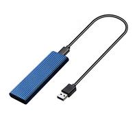 Kueohse M2 SSD Case NVME Enclosure M.2 una USB SSD Adaptador para NVME PCIE NGFF M + B Key 2230/2242/2260/2280 Protocolo Dual (C)