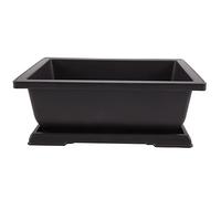 Kueohse Maceta grande rectangular bonsái jardín de infantes maceta balcón contenedor 29 x 21 x 10.5 cm