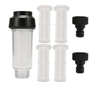 Kueohse Manguera de JardíN con Filtro de Agua, Juego de Filtro de Agua con Prefiltro de Agua de 3/4 Pulgadas con 5 Insertos de Filtro + 2 Adaptadores RáPidos